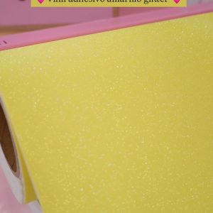 vinil amarillo glitter