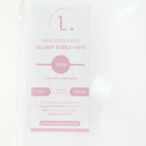 Papel Fotográfico Glossy Doble Vista 230gr CARTA