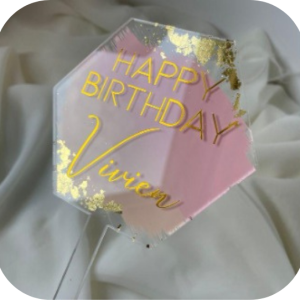Base para Cake Topper (modelo Hexágono)
