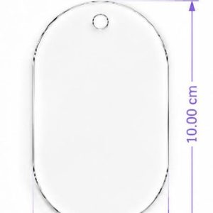 Bookmark de Acrílico Oval 10x5 cm (Paquete de 10 pzas)
